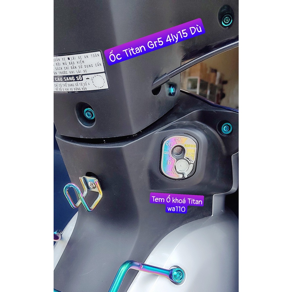 Ốc Titan Gr5 4ly Dù gắn nắp dầu ốp dầu xe máy wa rsx