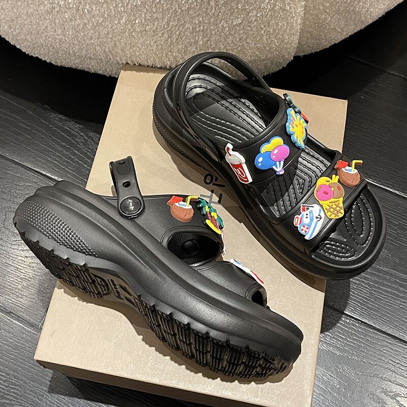 Giày sandal AYUER đế xuồng 6cm phong cách Hàn Quốc thời trang cho nữ
