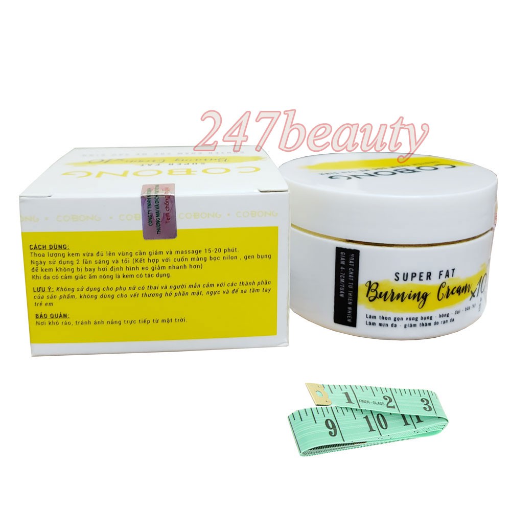 Kem tan mỡ Cô Bông phiên bản X10 Kèm quà Tặng Thước Dây + Nịt Bụng