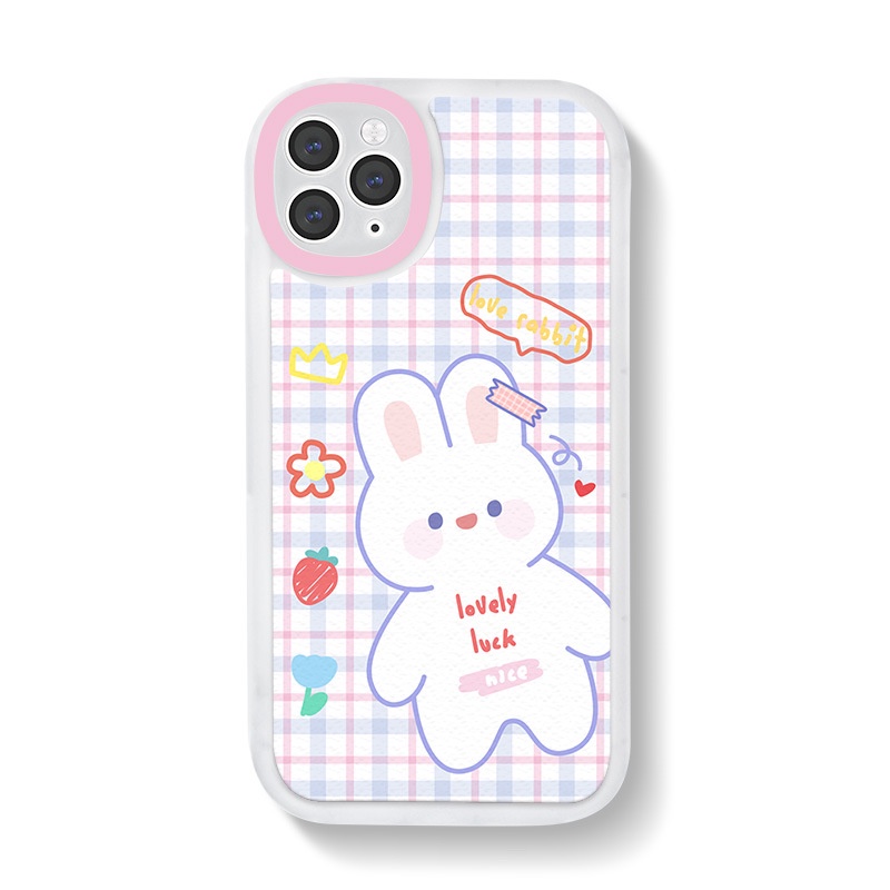 Ốp Điện Thoại Hình Thỏ Mắt To Hoạt Hình Cho iPhone 13Promax 11 / 12 / xs / 7 / 8p