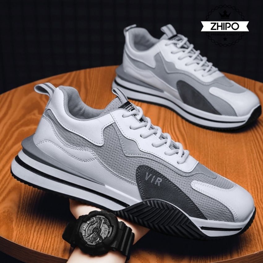 Giày Nam Thể Thao Thời Trang Jordan Tôn Dáng Da PU Đế Cao PVC Đàn Hồi Êm chân Đi Học Đi Chơi ZHIPO-24