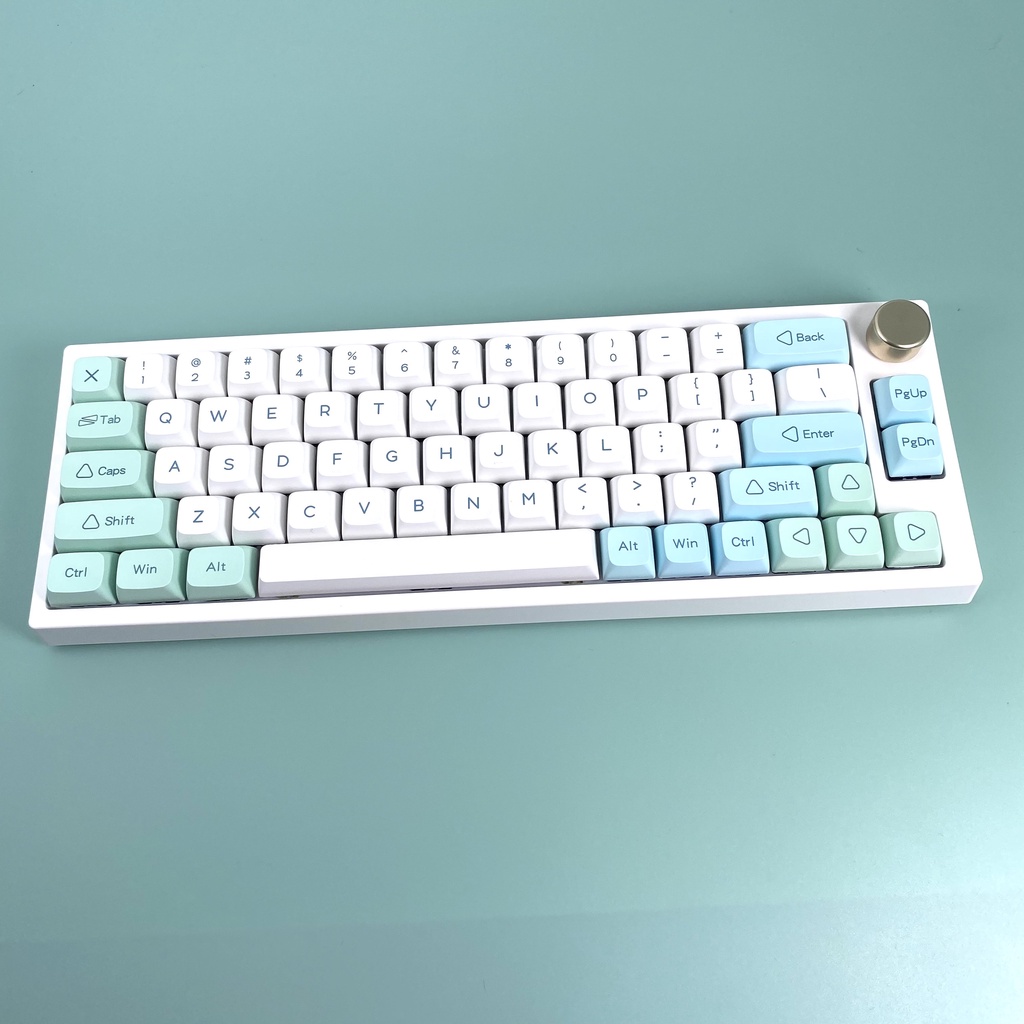 Ice Mint Keycap 132 phím tông màu bạc hà thiết kế XDA PBT hỗ trợ bàn phím 61/64/68/78/84/87/96/980/108