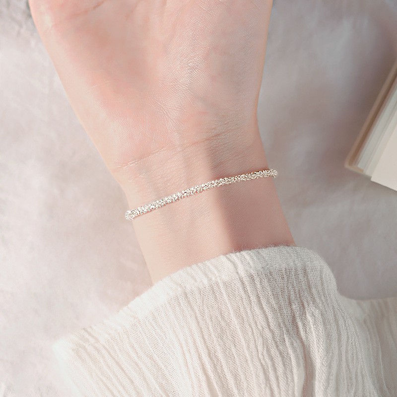 Vòng tay bạc 925 phối hình trái tim xinh xắn thời trang cho nữ
