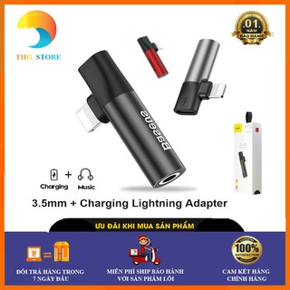 Bộ chuyển cổng Lightning sang Audio 3.5mm + Lightning Baseus L43 cho iPhone/ iPad - Bảo hành 12 tháng đổi mới