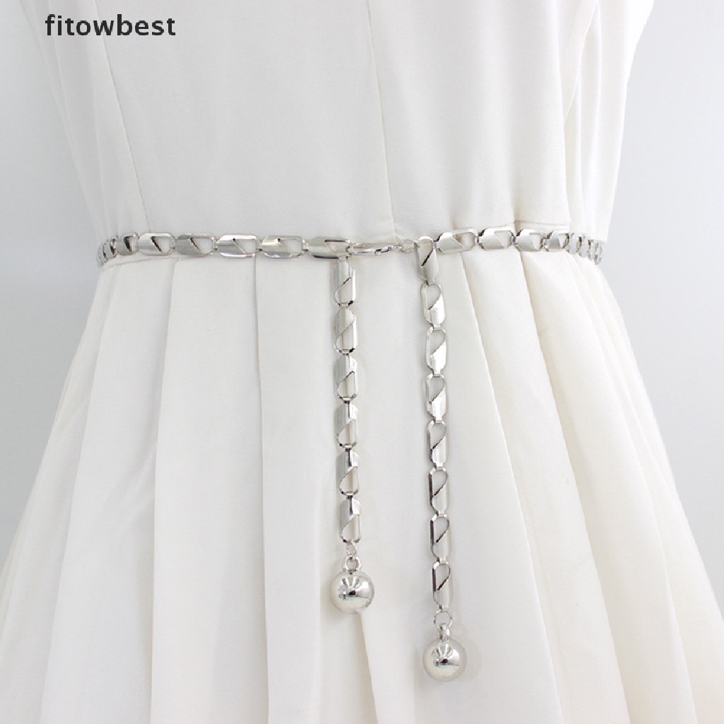 Dây Xích Đeo Hông Bằng Kim Loại Có Thể Điều Chỉnh Thời Trang Cho Nữ