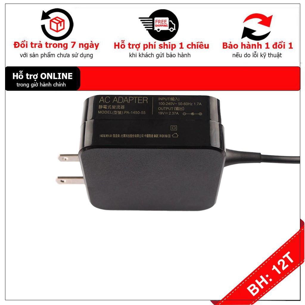 [BH12TH] Sạc Laptop Asus E402BA E402MA E502MA 2.37A 45W dạng vuông . Bảo Hành 12 Tháng ZIN