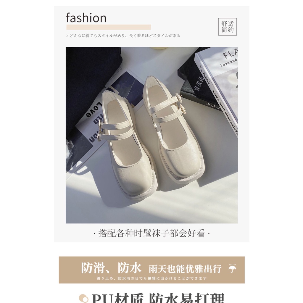 2021 Spring Thick Bottom Mary Jane Jk Small Leather Shoes Female Student Korean Version Of The Retro Briten College Wind