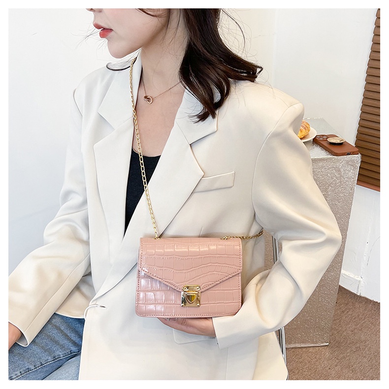 Túi xách JASMIN NOIR họa tiết da cá sấu thời trang cho nữ