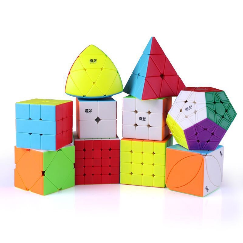 Bộ Sưu Tập Khối Rubik 2x2 3x3 4x4 5x5 Tam Giác Biến thể không viền cao cấp QiYi