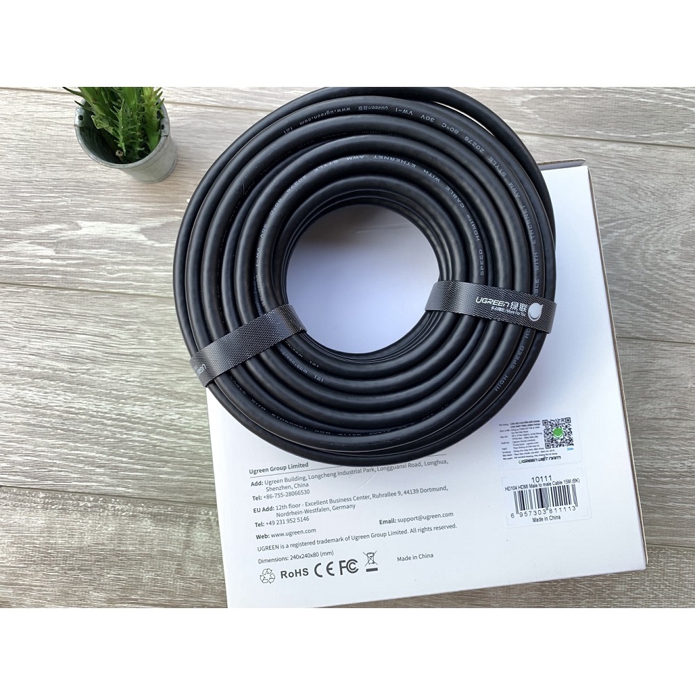 Cáp HDMI dài 15M cao cấp hỗ trợ Ethernet + 1080p@60hz HDMI chính hãng Ugreen 10111