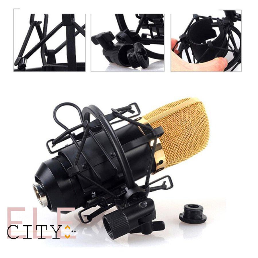111ele} Universal Mic Microphone Shock Mount Clip Holder Studio Sound Recording