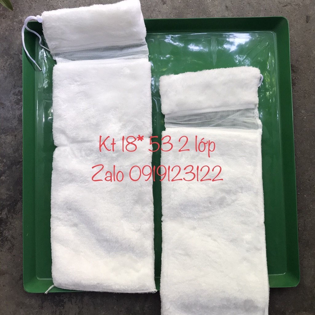 Túi chống tràn 2 lớp lọc nước hồ cá  18*53cm