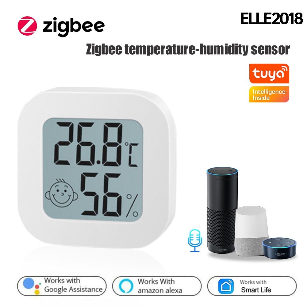 Cá Tuyết Tuya ZigBee Nhiệt Độ & Cảm Biến Độ Ẩm Dành Cho Nhà Thông Minh Tự Động Hóa Hỗ Trợ Điều Khiển Từ Xa Alexa Google Home - ELLE