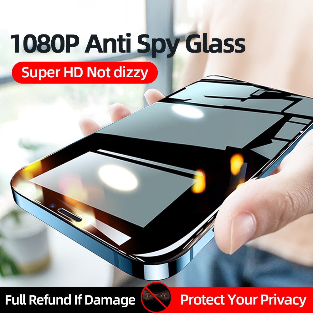 Anti-Spy Privacy Tempered Glass compatible for iPhone 11 12 13 Pro XR X XS Max Screen Protector on compatible for iPhone 12 Pro Max Mini 7 8 6 6S Plus SE Glass Phone Full screen coverage protection Film