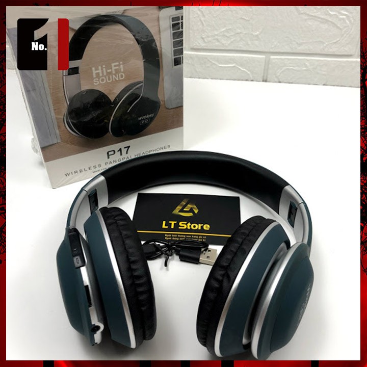 Tai Nghe Headphone Chụp Tai Bluetooth WIRELESS P17 Tai Nghe Nhạc Điện Thoại Úp Tai Không Dây