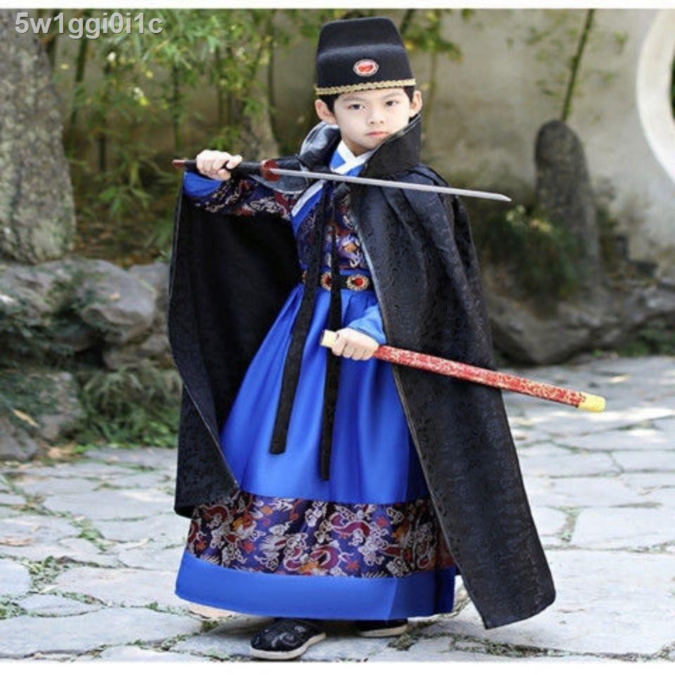 Quần áo trẻ em thời cổ đại mới của người Hán Chàng trai nhà Minh Trang phục cá bay Jin Yiwei Võ thuật Phong cách Trung Q