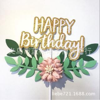 Topper HPBD vòng hoa