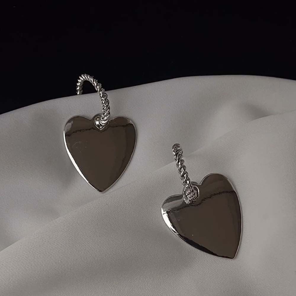 Bông Tai Kim Loại Hình Trái Tim Nhiều Màu Thời Trang Cho Nữ