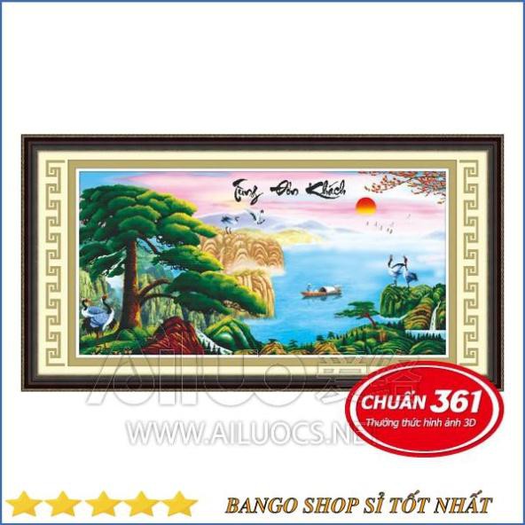 Tranh thêu chữ thập phong cảnh Tùng Đón Khách 3D 5D Ailuo AL53326