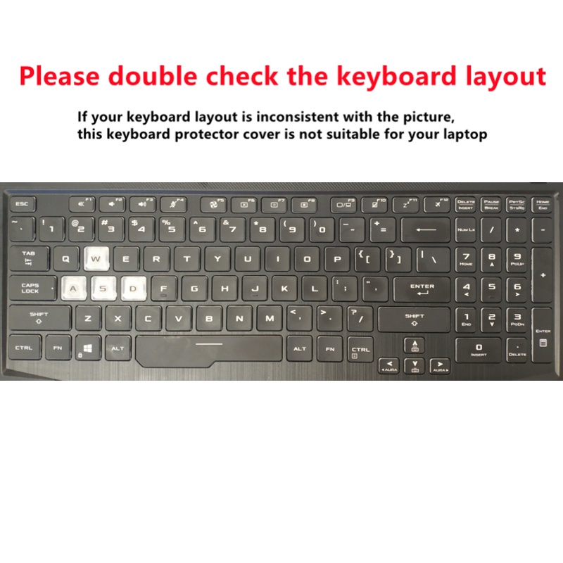 Miếng Dán Bảo Vệ Bàn Phím Bằng Silicon Mềm Siêu Mỏng Cho Asus Tuf Gaming A15 Fa506 Fa506iu Fa506ii 15.6 Inches