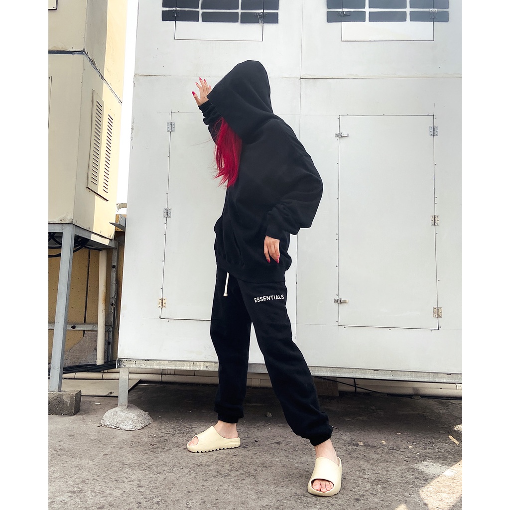 Quần jogger nam essentials quần jogger thể thao ống rộng bo chun vải da cá thoáng giữ nhiệt tốt