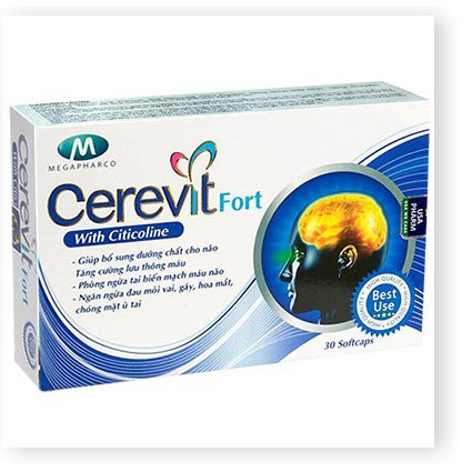 [Mã chiết khấu giảm giá sỉ sản phẩm chính hãng] Cerevit Fort, giúp hoạt huyết, hỗ trợ điều trị thiếu mãu não
