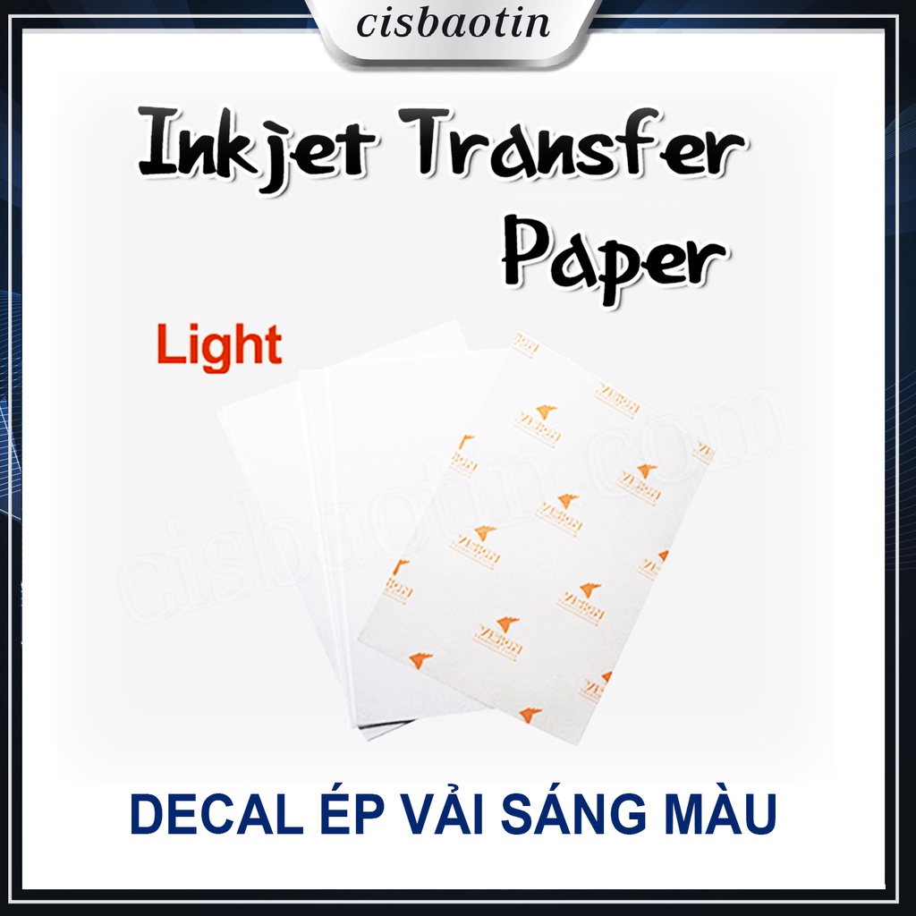 DECAL ÉP ÁO SÁNG MÀU SỬ DỤNG MỰC IN PHUN PIGMENT