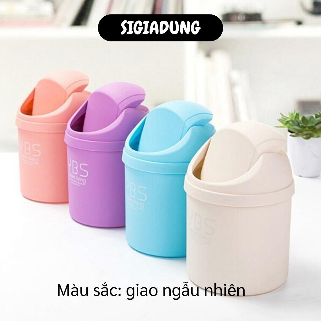 [SGD] Thùng Rác Mini - Thùng Đựng Rác YBS Nắp Lật Kích Cỡ Nhỏ Để Bàn Loại Tốt 9268