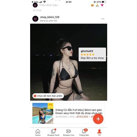 Hàng Có Sẵn Full Màu] Bikini đồ bơi tam giác phối khoen sexy hình thật do shop chụp sàn
