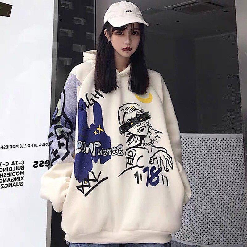 Áo hoodie form rộng, áo khoác hoodie nam nữ thời trang in hình cool ngầu cực chất, chất liệu nỉ bông cao cấp