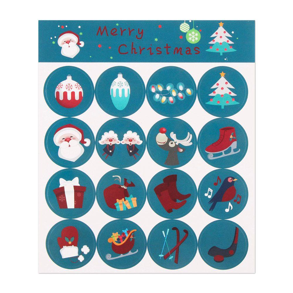MUVAKO Set 160 Nhãn Dán Quà Tặng Giáng Sinh Handmade 3CM