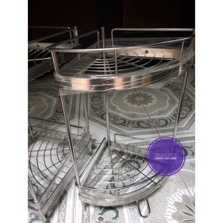 Kệ góc 2 tầng inox 304