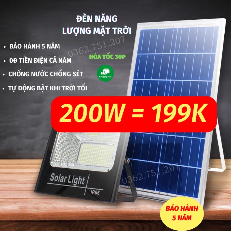 Đèn Năng Lượng Mặt Trời Siêu Sáng Đèn Ngoài Trời Lắp Sân Vườn Chống Nước Gia Dụng Thông Minh ASAKI