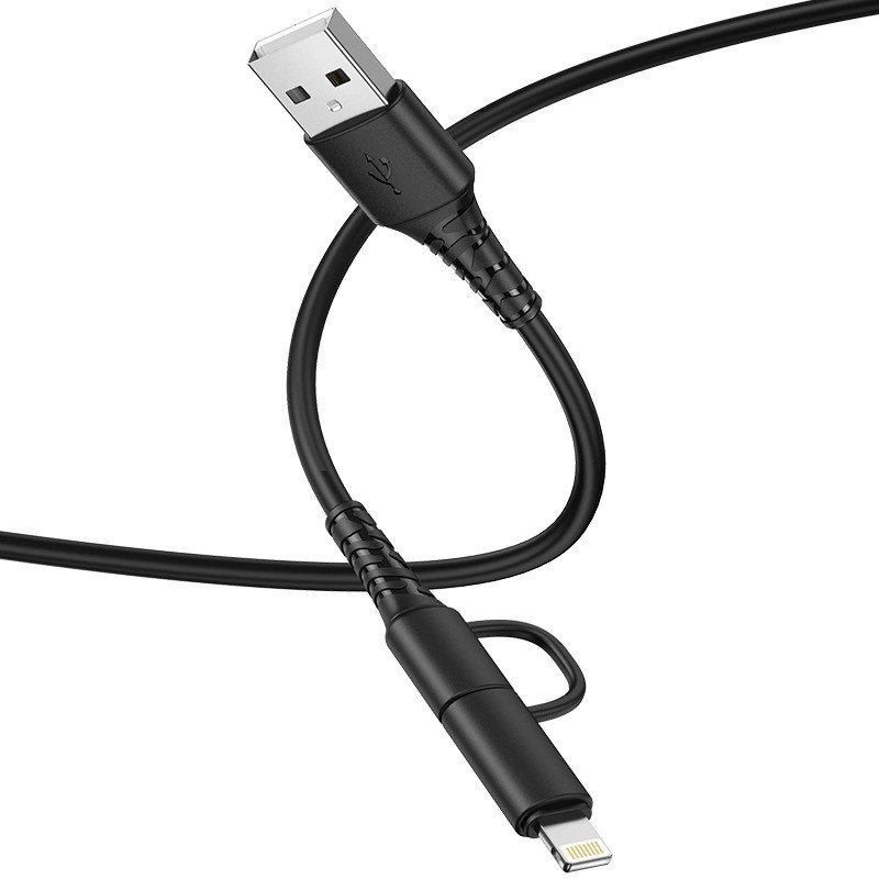 Exclusive® HOCO X54 Data Line 2-In-1 Adapter Cable Fast Charging Cable USB To Type-C/Micro/Lightning 