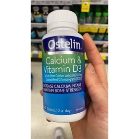 Viên Uống Canxi Cho Bà Bầu Ostelin Calcium & Vitamin D3 của Úc 130v
