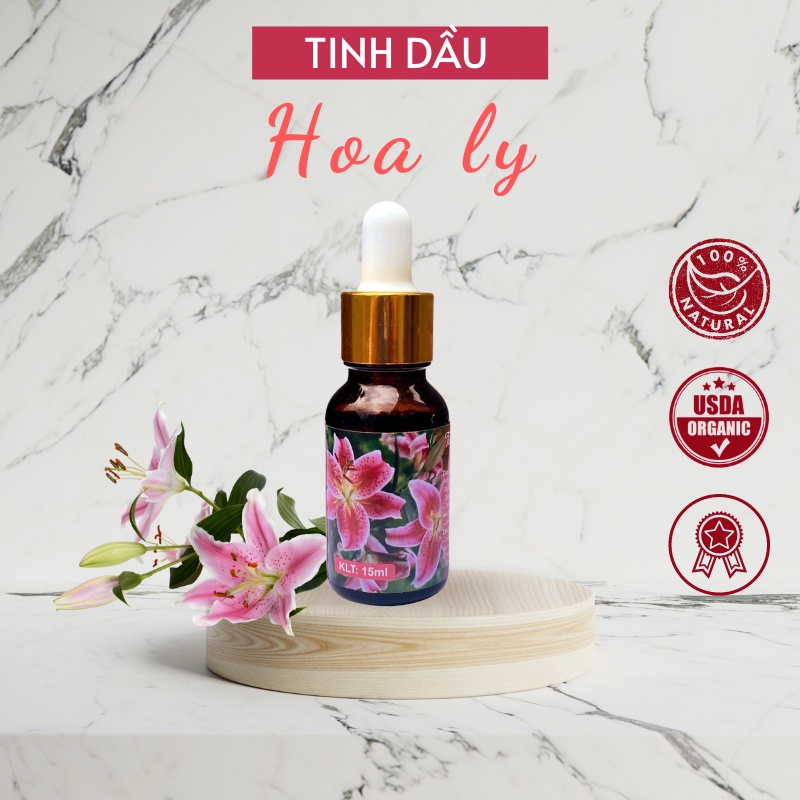 Tinh Dầu Thiên Nhiên Hoa Ly Nguyên Chất Dung Tích 10ML Xông Phòng, Toả Hương Thơm, Sạch Không Khí, Khử Mùi Diệt Khuẩn