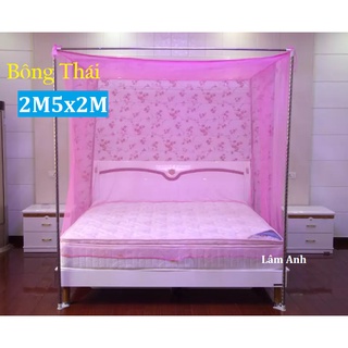 Mùng Ngủ Tuyn Bông Thái 2M5x2M Vải Bền Vài Lưới Nhỏ