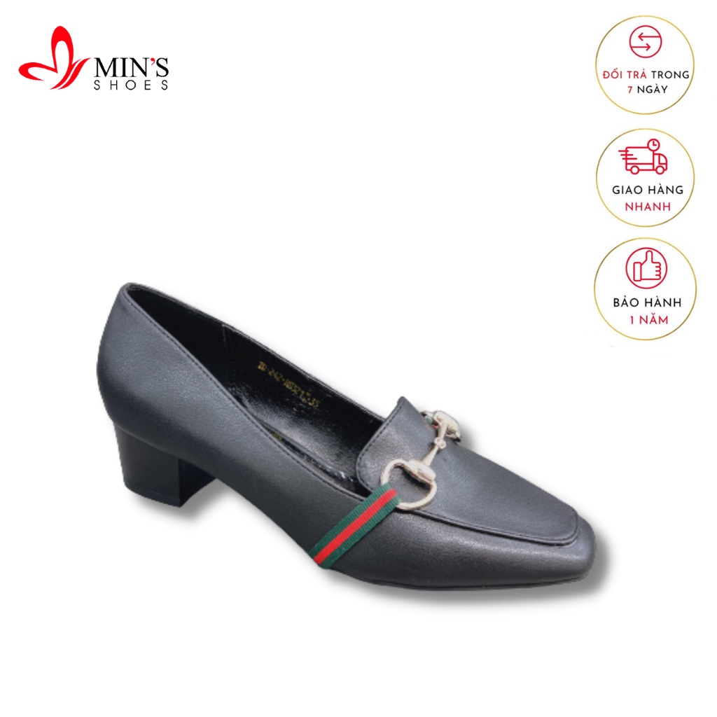 Min's Shoes - Giày Gót Vuông Da Dê Cao Cấp V223