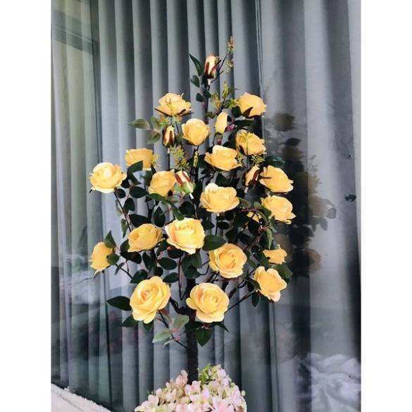 Cây hồng tứ quý Cây hoa giả trang trí nhà cửa ,sự kiện trang trí,phòng khách và khách sạn