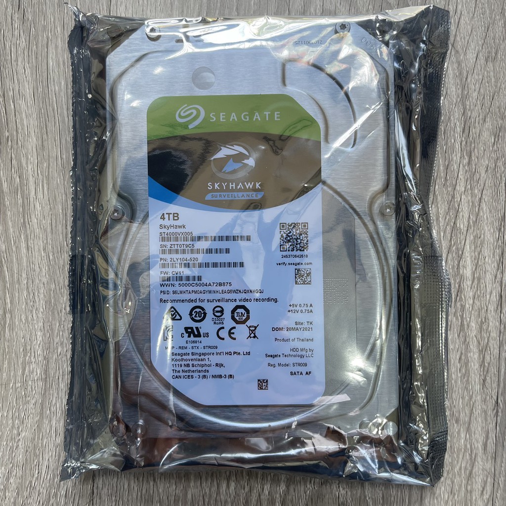 Ổ CỨNG SEAGATE 4TB - SKYHAWK - DÒNG CHUYÊN DÀNH CHO ĐẦU GHI CAMERA