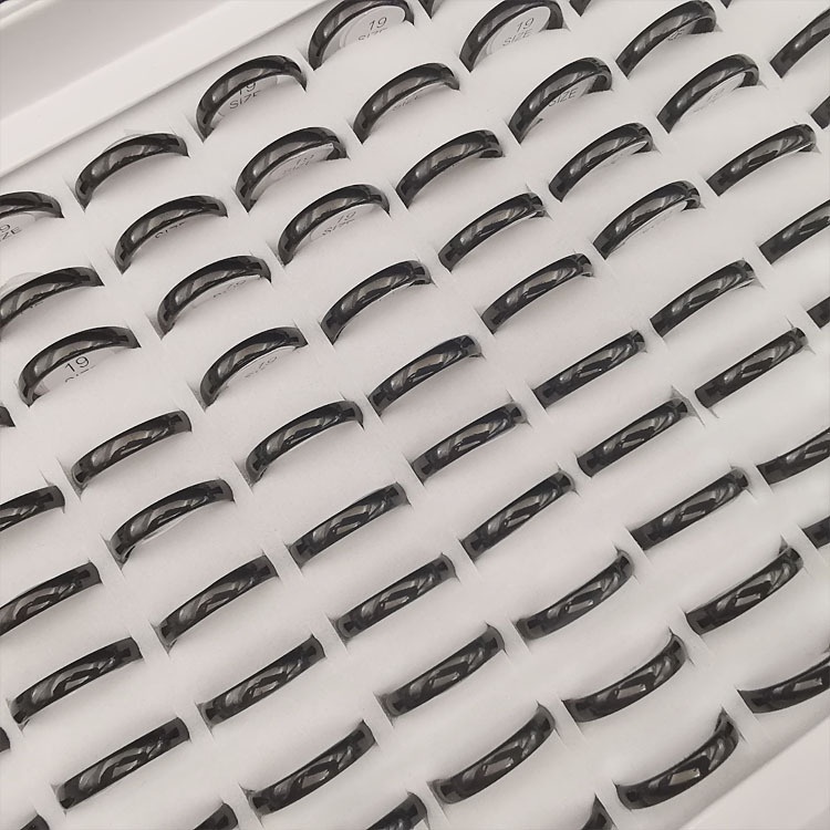 Nhẫn Thép Titan 4MM 19A1214 Thiết Kế Đơn Giản Dễ Phối Đồ Phong Cách Harajuku