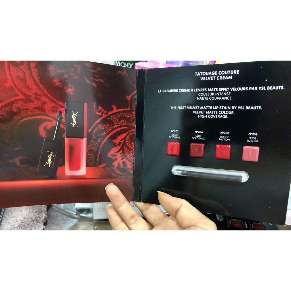 BẢN NỘI ĐỊA MỸ SAMPLE SON Y.S.L TATOUAGE COUTURE VELVET CREAM 4*0.25ML