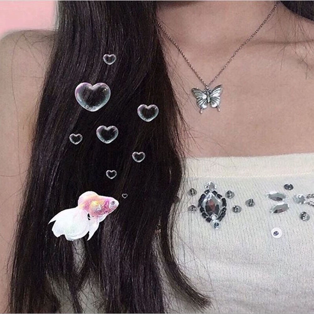 Dây Chuyền Mặt Hình Bướm Kim Loại Phong Cách Cổ Điển Cá Tính