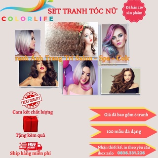BỘ TRANH TÓC NỮ TRANH TÓC DÁN TƯỜNG SIÊU ĐẸP GIÁ XƯỞNG K63 COLORLIFE