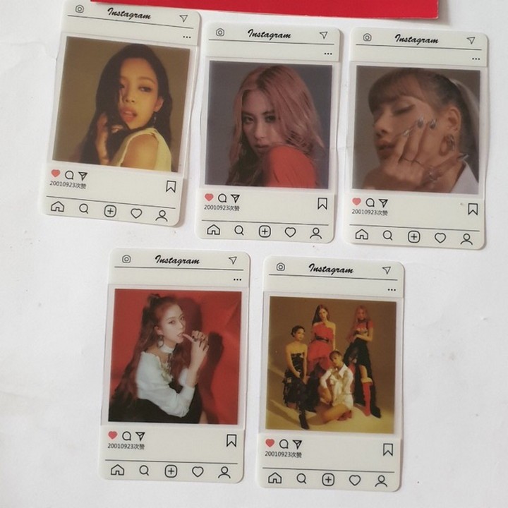 Card Blackpink JISOO JENNIE LISA ROSE phụ kiện nhóm nhạc hàn quốc