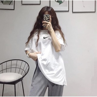 Áo thun trơn unisex freesize đen - trắng