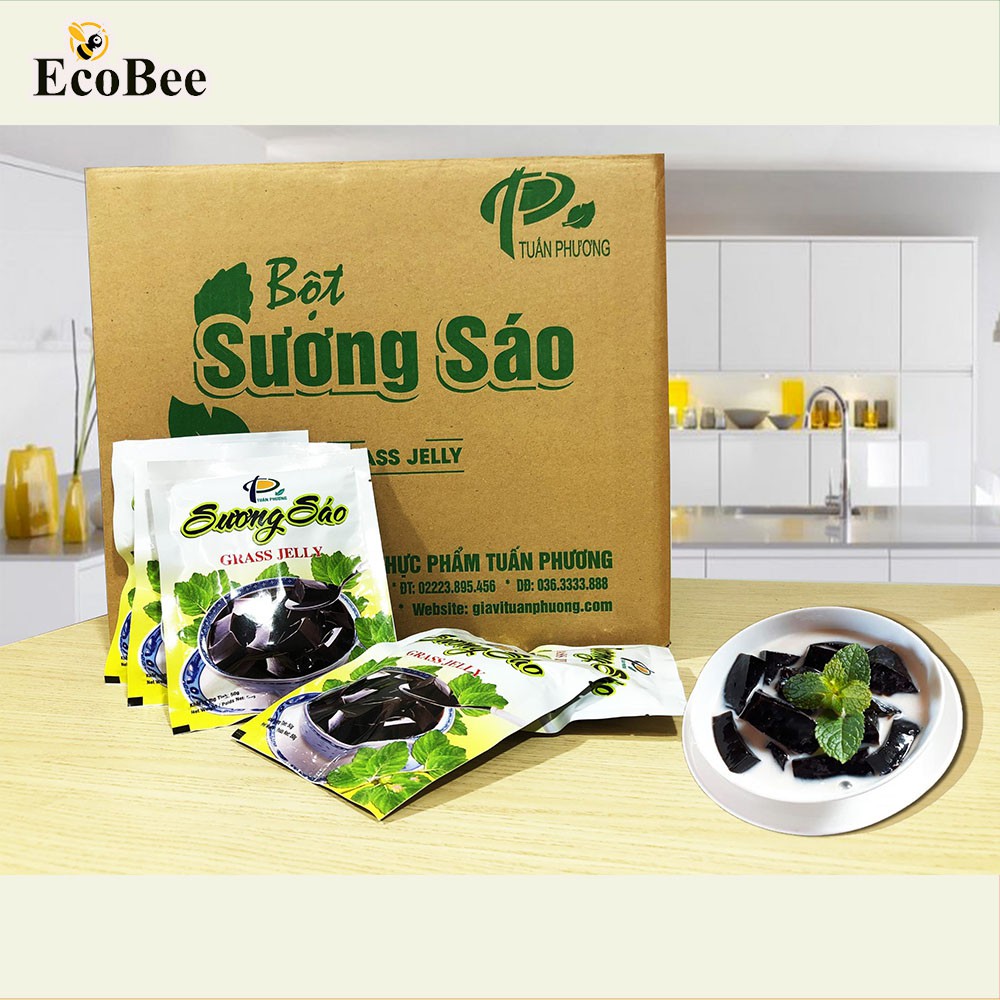 Sương Sáo Đen ( Thạch Đen ) gói 50gr - Nguyên liệu làm Chè Sương Sáo Nước Cốt Dừa Thanh Mát - Ecobee