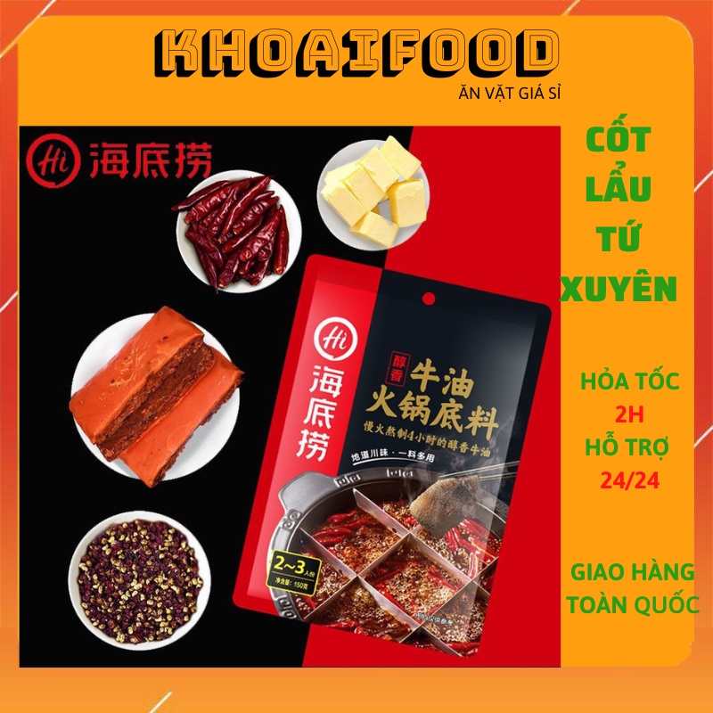 Cốt lẩu tứ xuyên chua chua, cay tê vị đặc biệt ( túi 150gr )