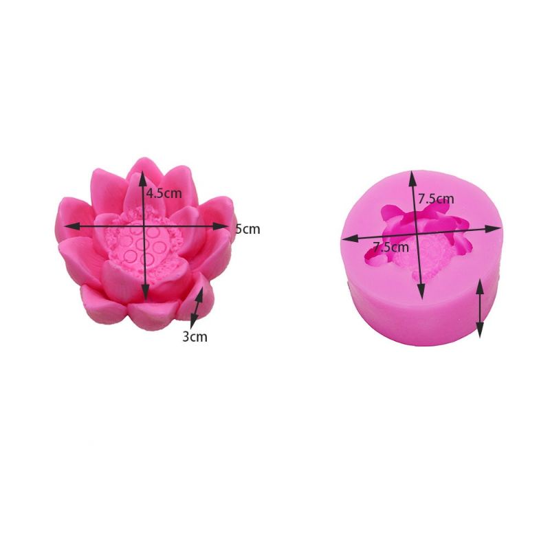 Combo 4 khuôn silicon 4D đầm sen cá vàng