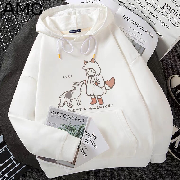Áo Hoodie Bé sói, Áo nỉ Unisex from rộng, Chất nỉ ấm mặc không xù, thiết kế phong cách - MODY